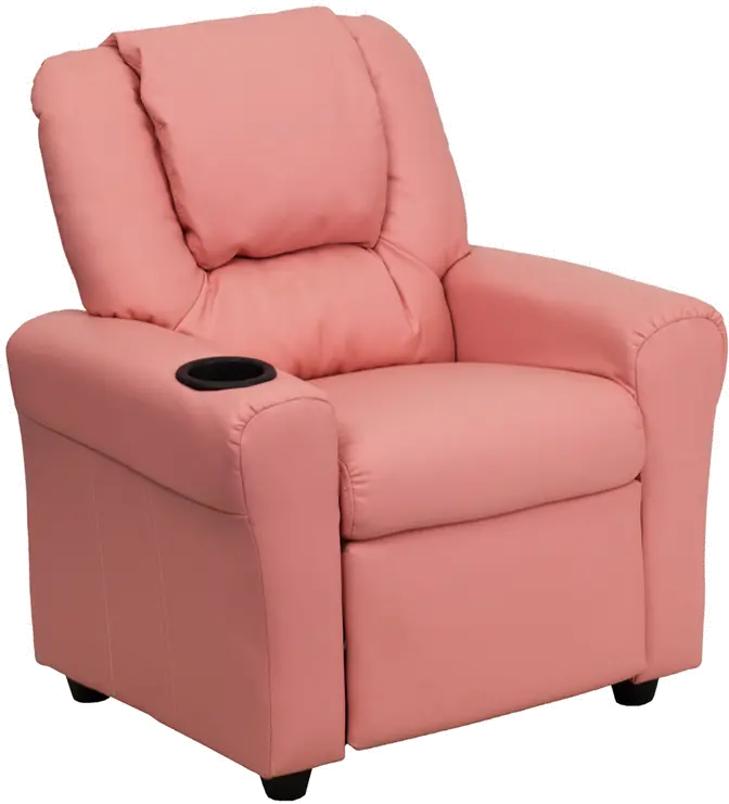 Mini Me Kids Pink Recliner with Cup Holder-1