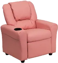 Mini Me Kids Pink Recliner with Cup Holder
