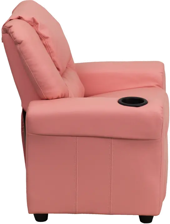 Mini Me Kids Pink Recliner with Cup Holder-2