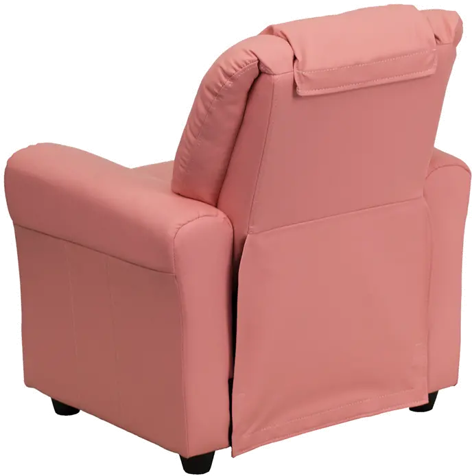 Mini Me Kids Pink Recliner with Cup Holder-3