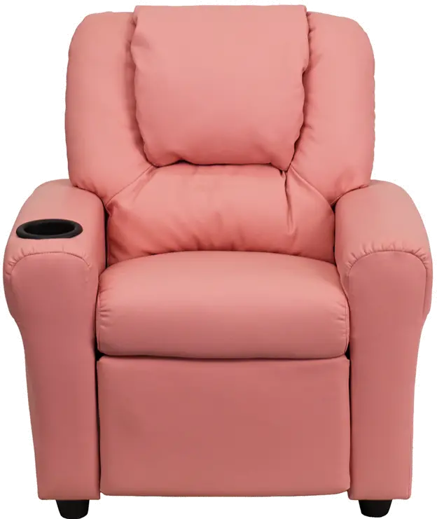 Mini Me Kids Pink Recliner with Cup Holder-4