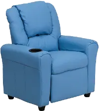 Mini Me Kids Light Blue Recliner with Cup Holder