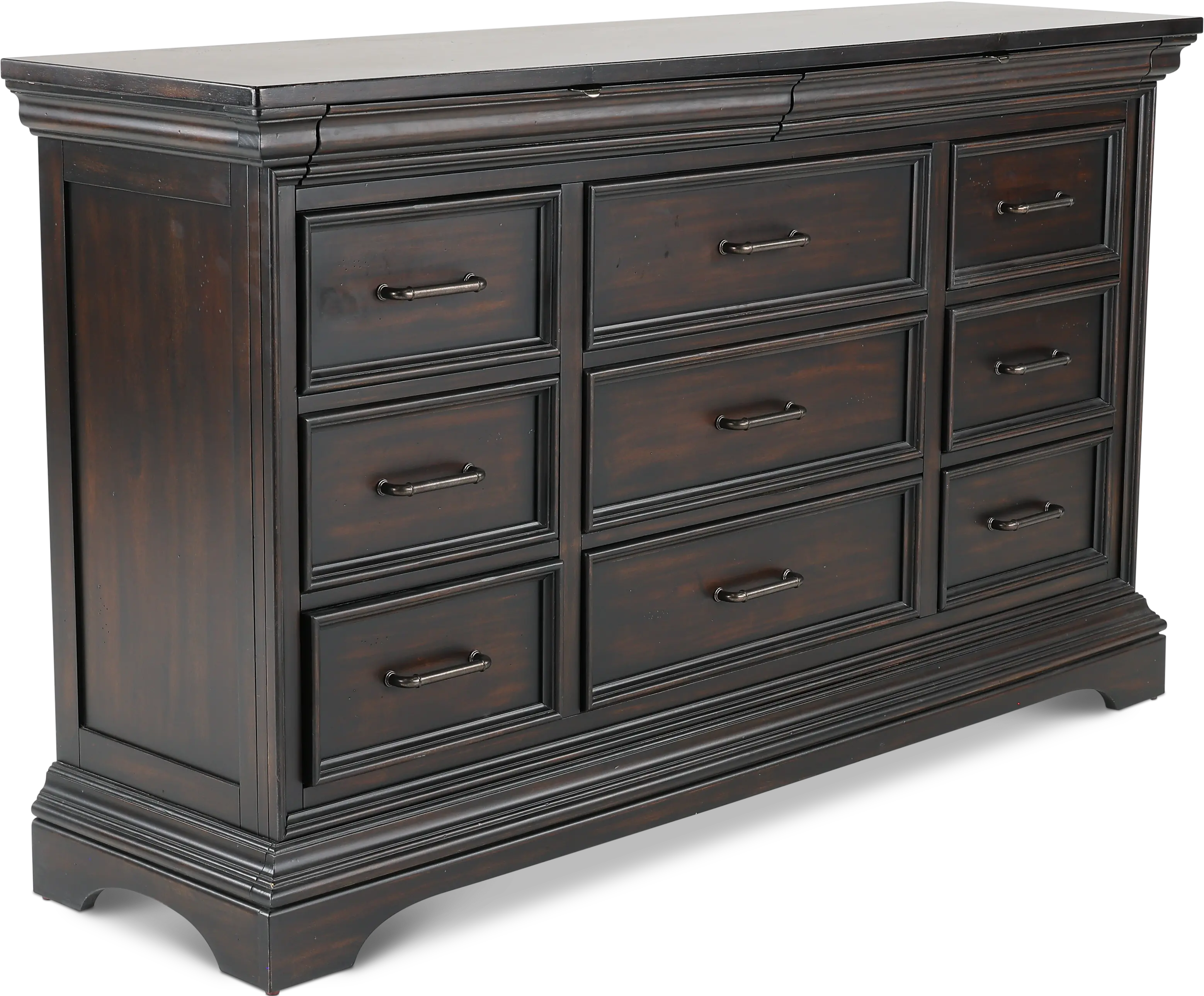 Caldwell Dark Brown Dresser-2