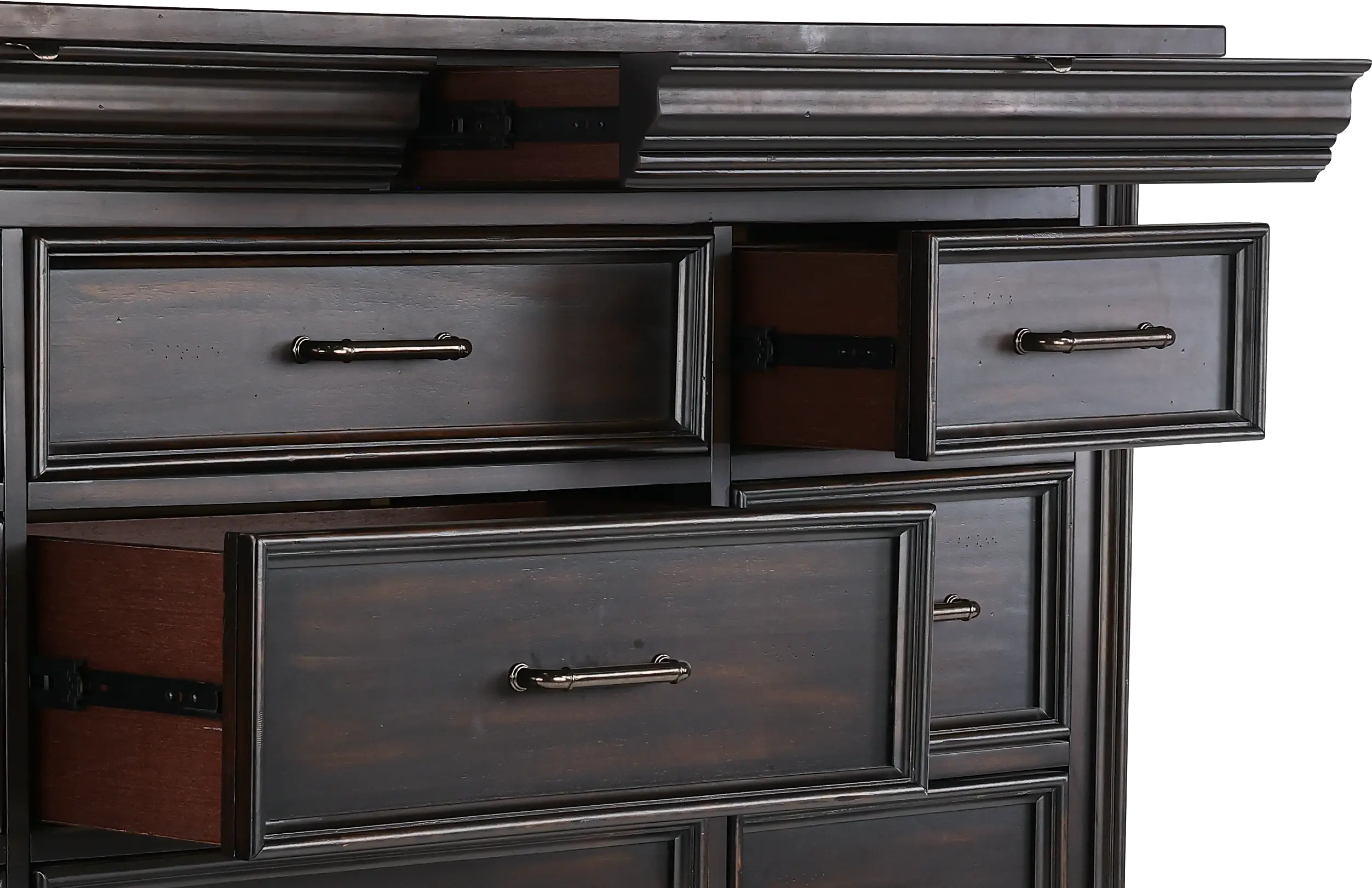 Caldwell Dark Brown Large Chest of Drawers-6