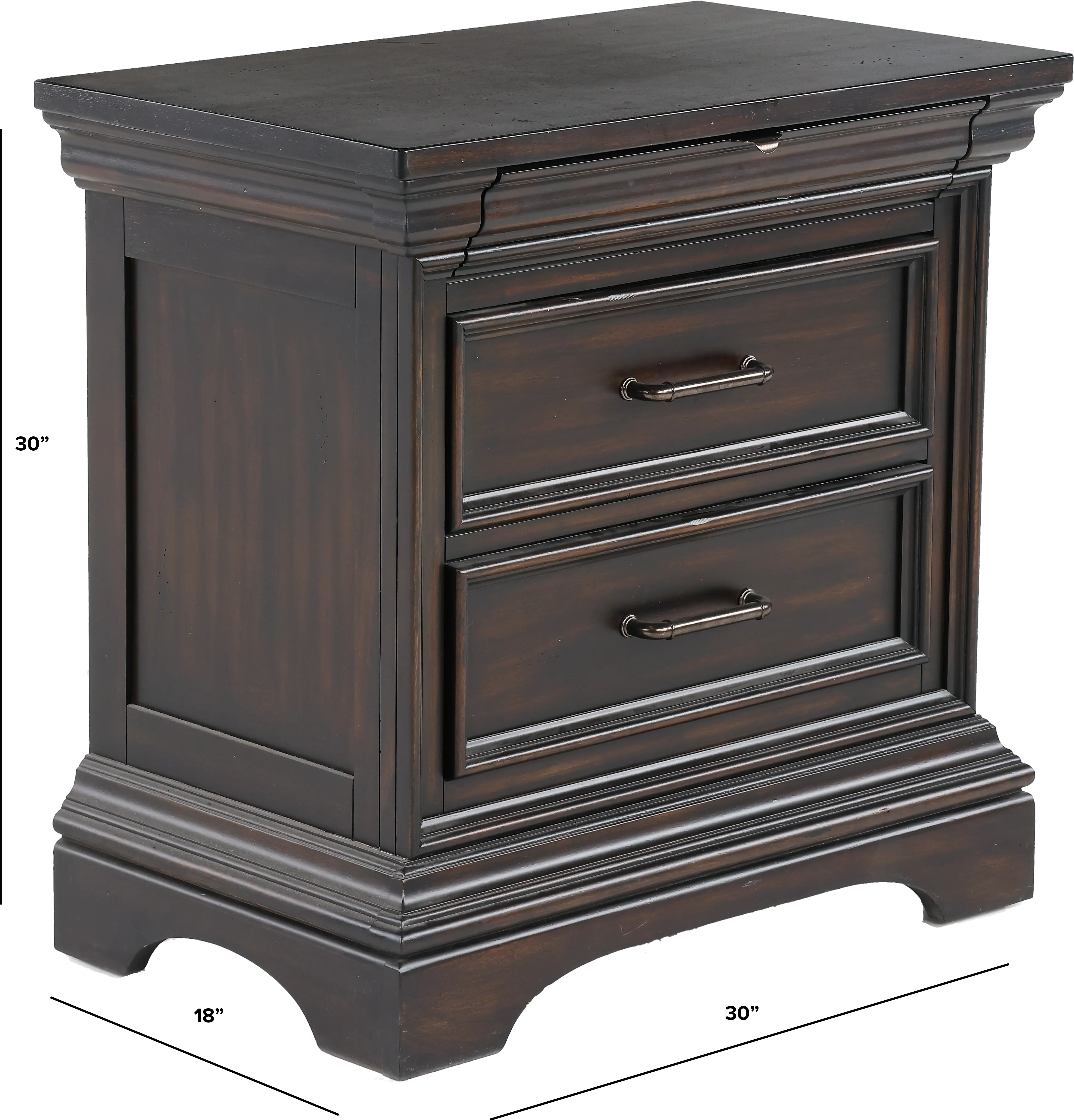 Caldwell Dark Brown Nightstand-2