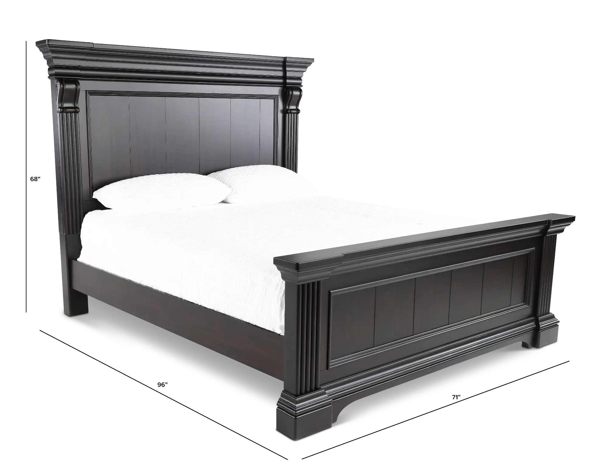 Caldwell Dark Brown Queen Bed | RC Willey