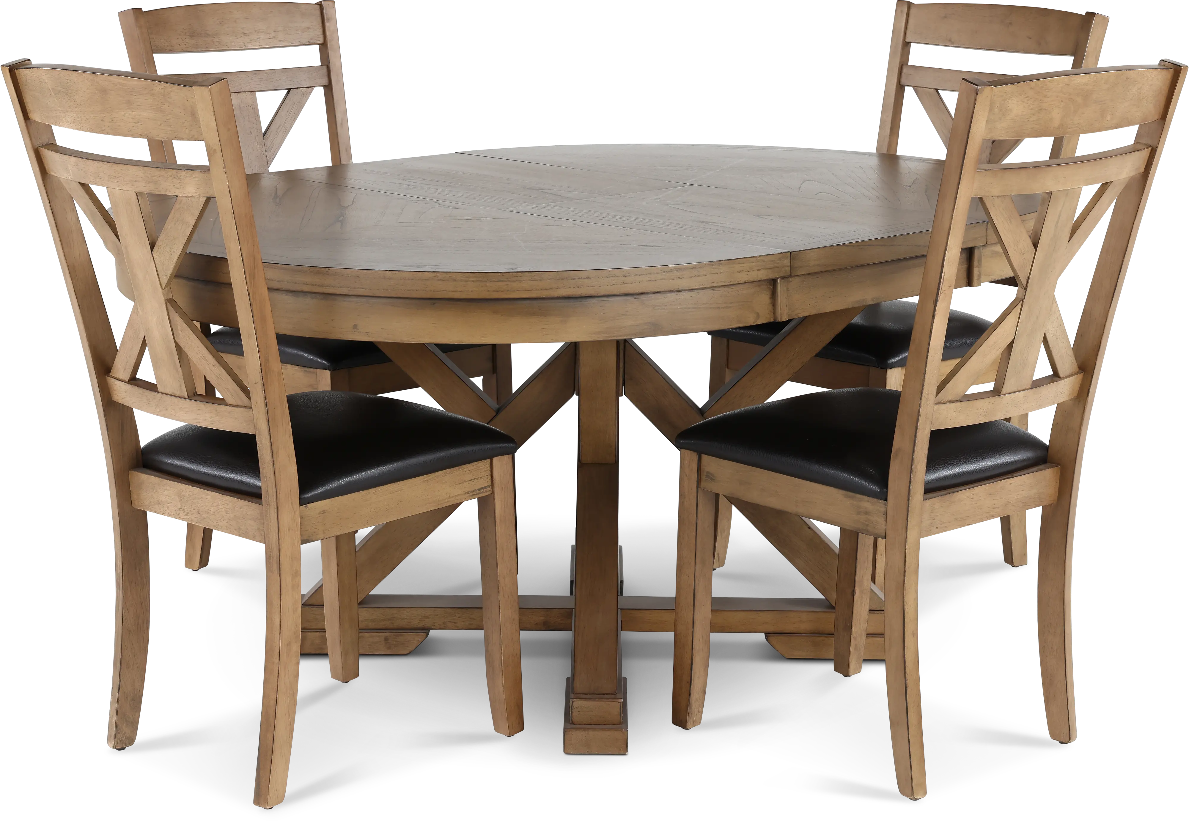 Grandview Traditional Brown 5 Piece Round Dining Set-1