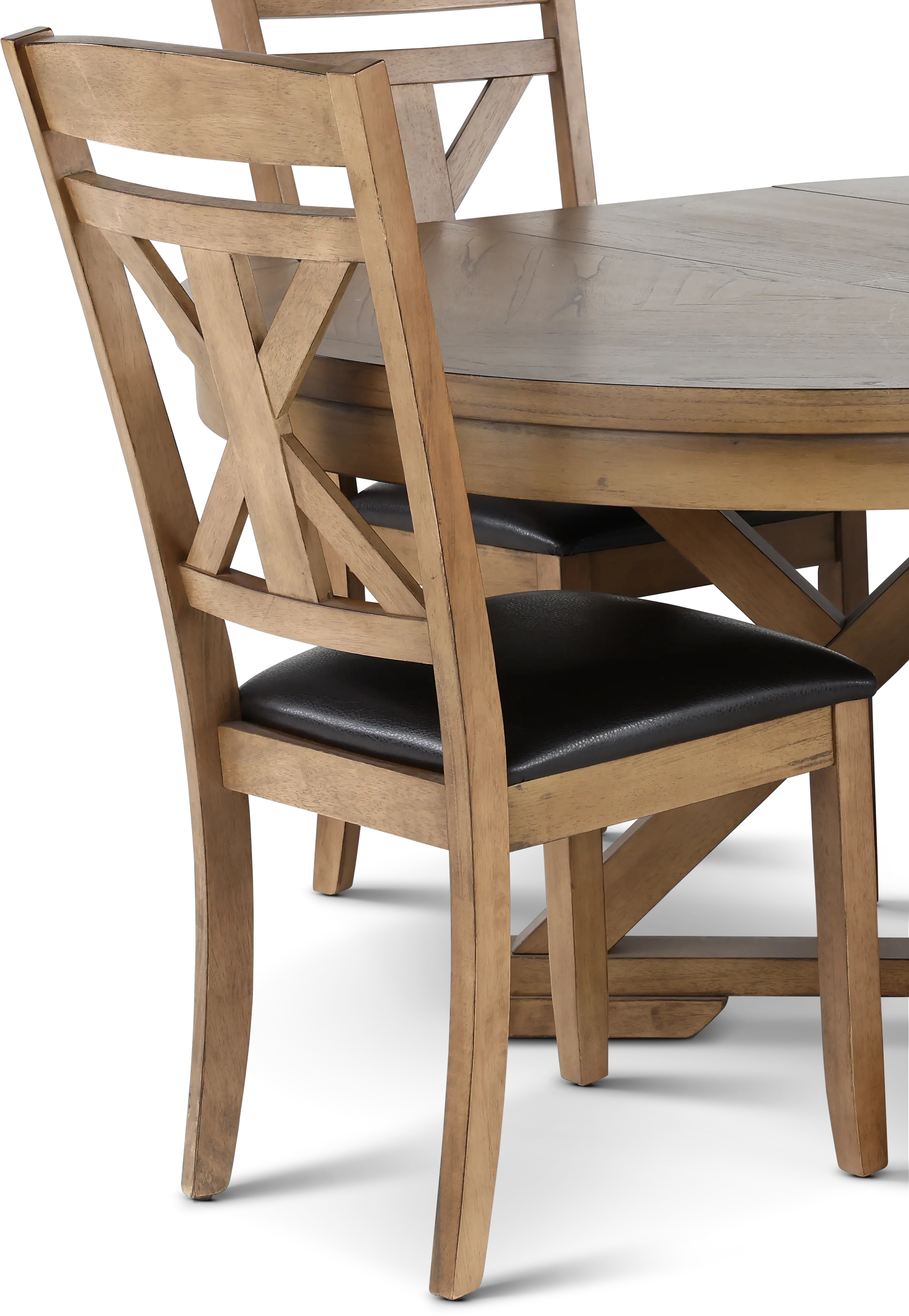 Grandview Traditional Brown 5 Piece Round Dining Set-5