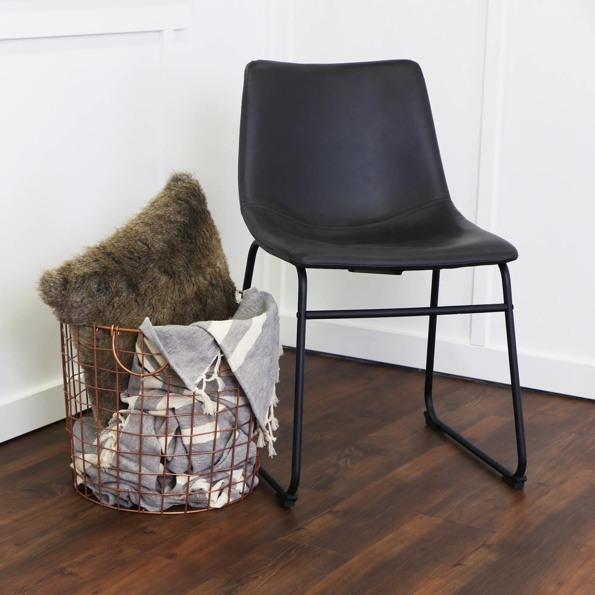 CHL18BL/SIDECHAIR Black Dining Chair - Aviator Collection-1