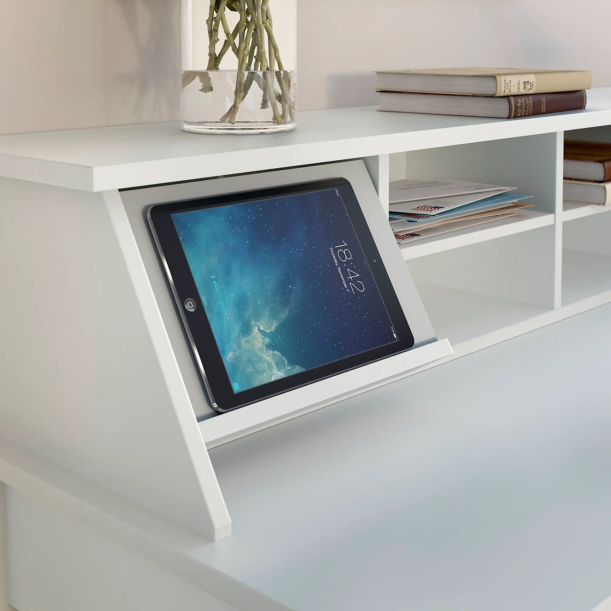 BDH154WH-03 Broadview Pure White Desktop Organizer - Bush Furniture-4