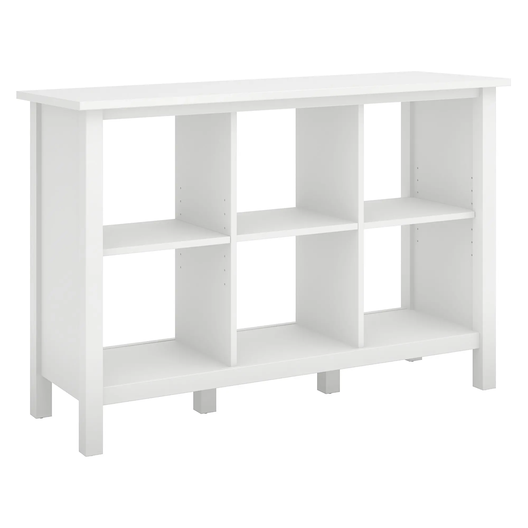 BDB145WH-03 Broadview Pure White 6 Cube Storage Bookcase-1