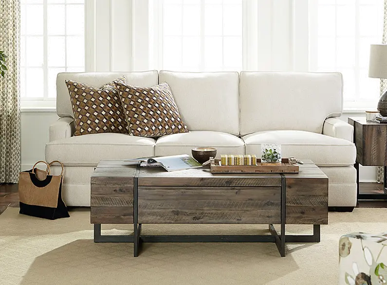 Modern Timber Brown Wood Coffee Table-2