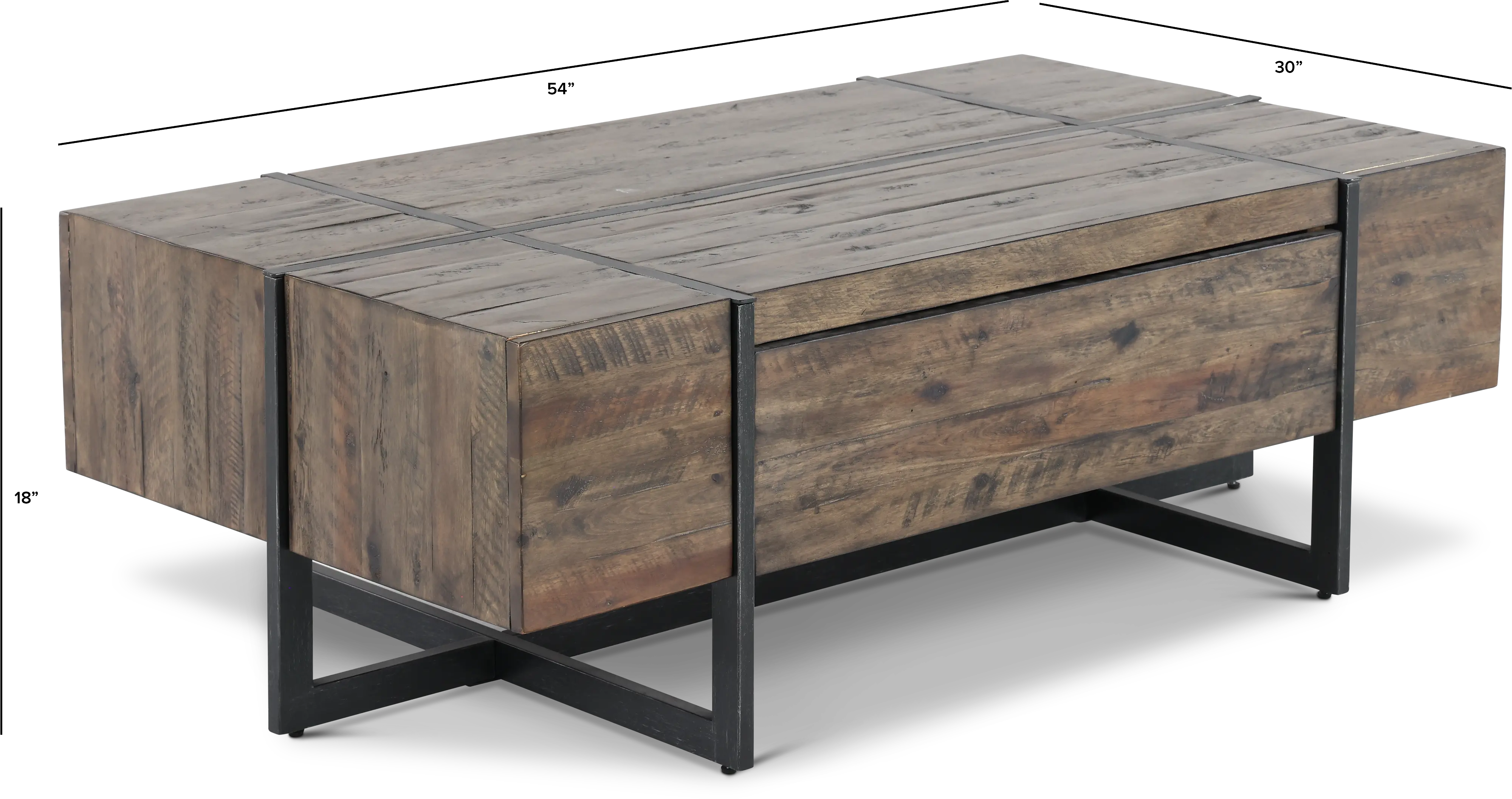 Modern Timber Brown Wood Coffee Table-3