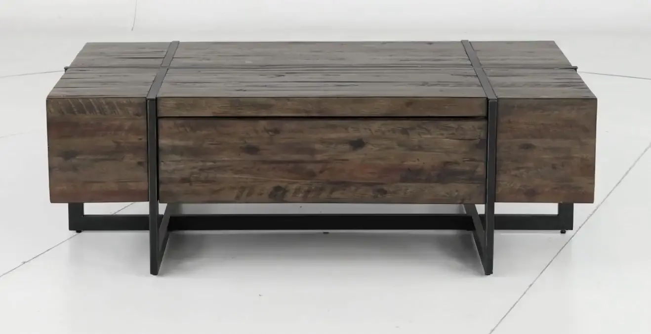 Modern Timber Brown Wood Coffee Table-5