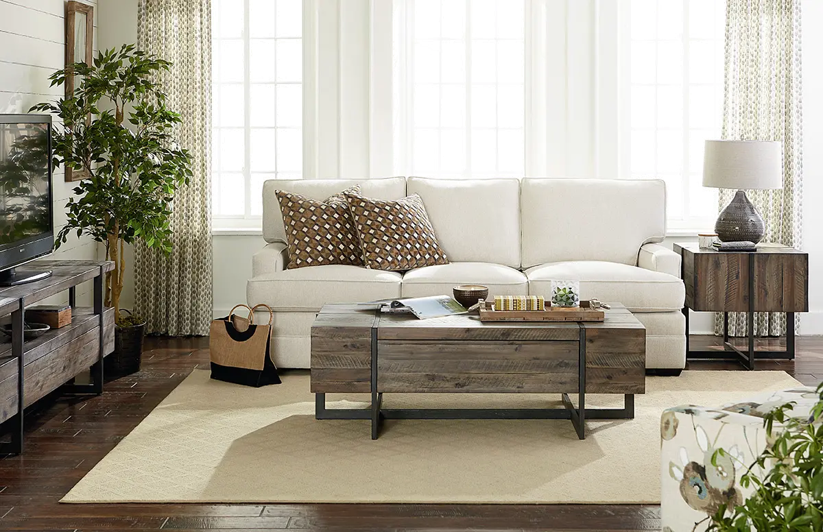 Modern Timber Brown Wood Coffee Table-9