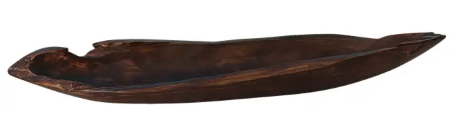 Brown Wood-Look Resin Tray-1