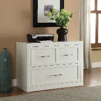 Modern White 2 Drawer Lateral File Cabinet - Catalina