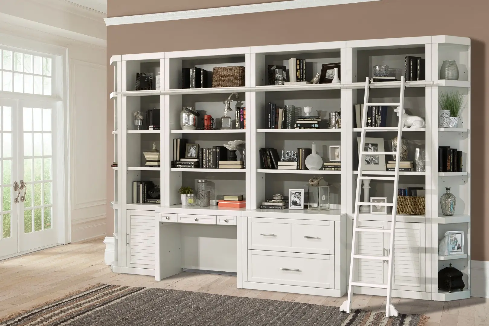 Modern White 2 Drawer Lateral File Cabinet - Catalina-2
