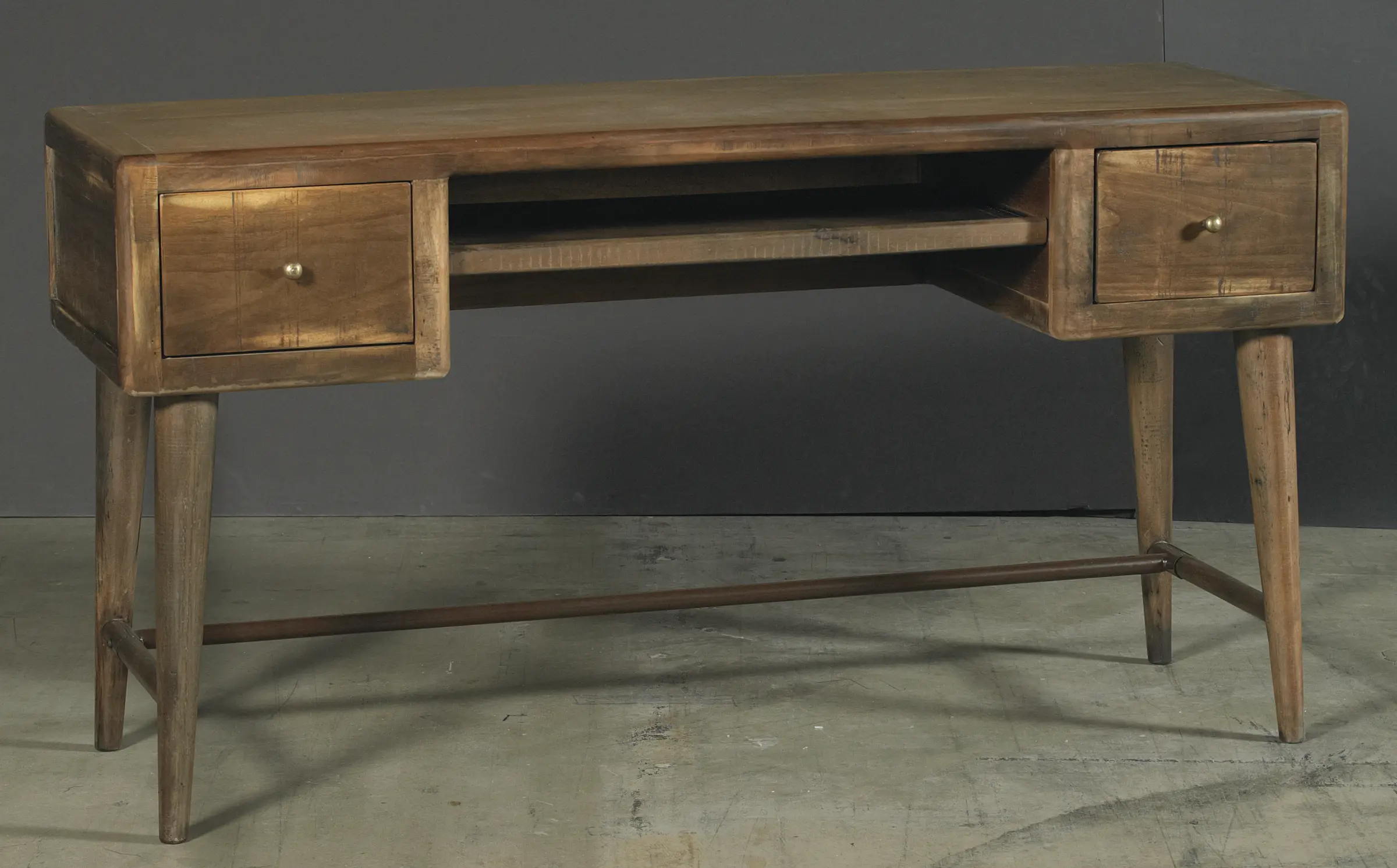 Moka Brown Writing Desk - Retro-3