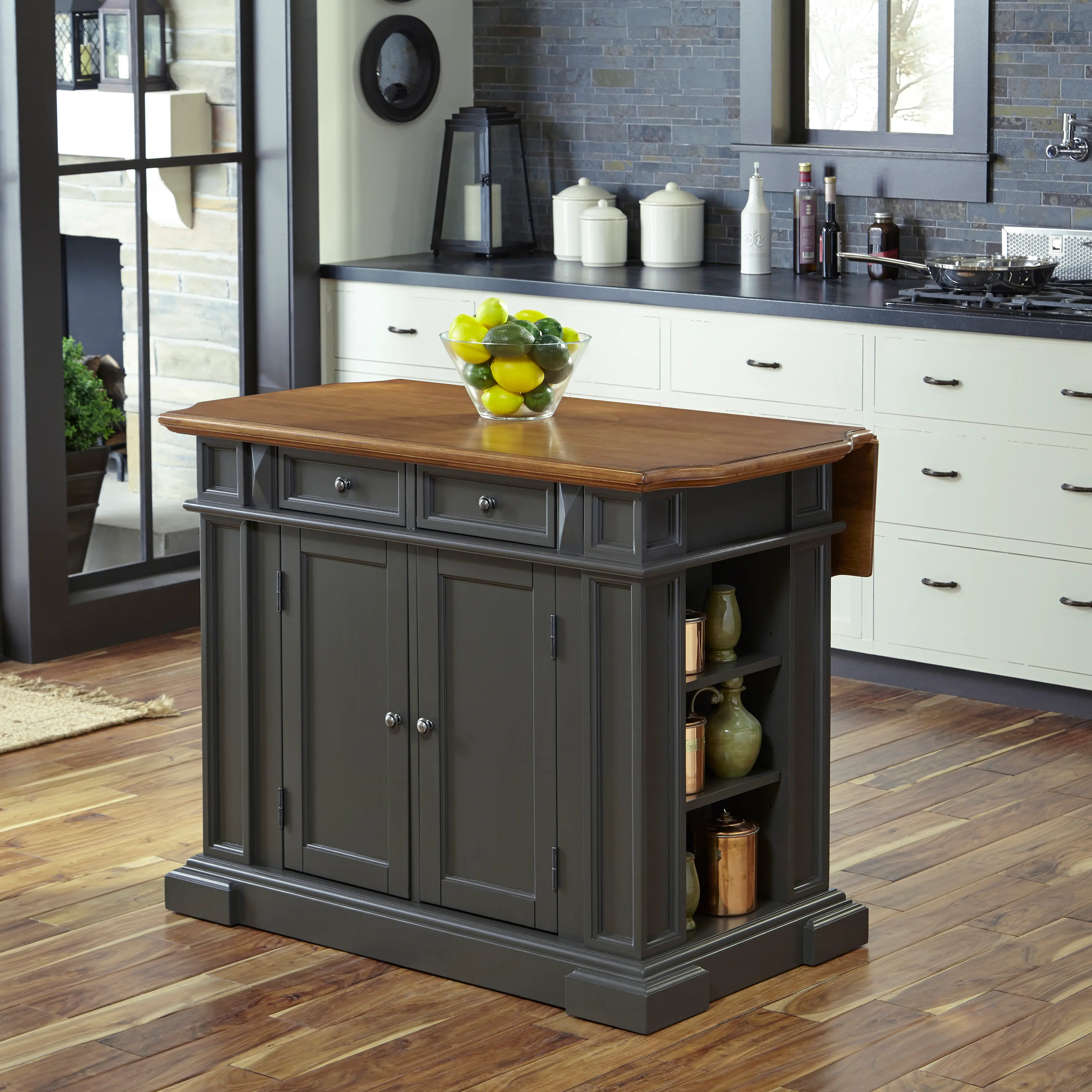 5013-94 Americana Charcoal Gray Kitchen Island-2
