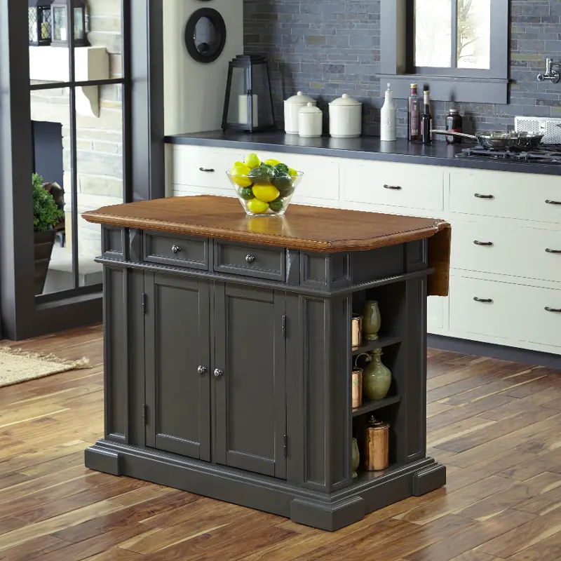 Americana Charcoal Gray Kitchen Island