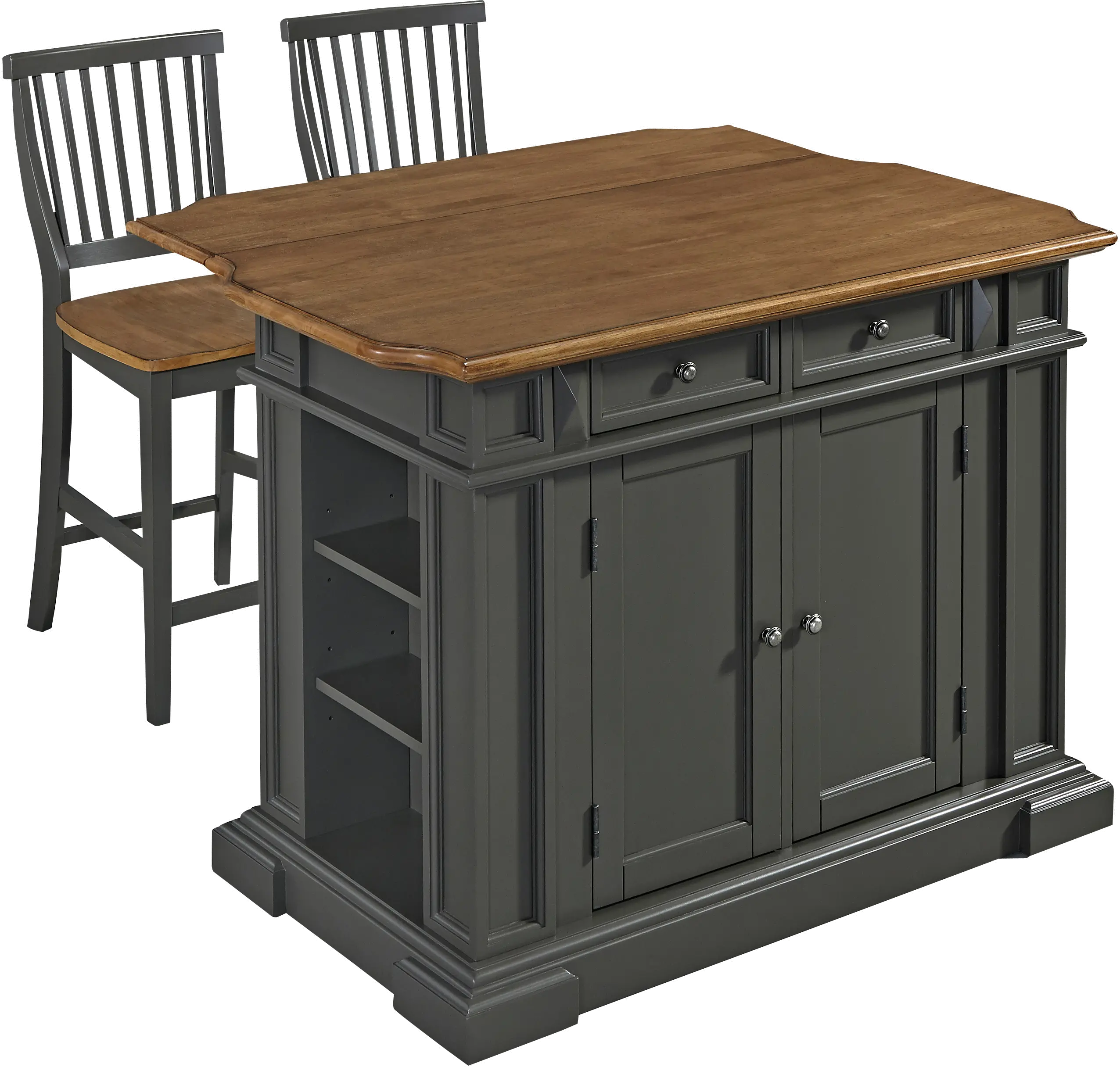5013-948 Americana Charcoal Gray Kitchen Island Set-1
