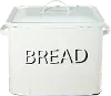 White Enamel Lidded Bread Box