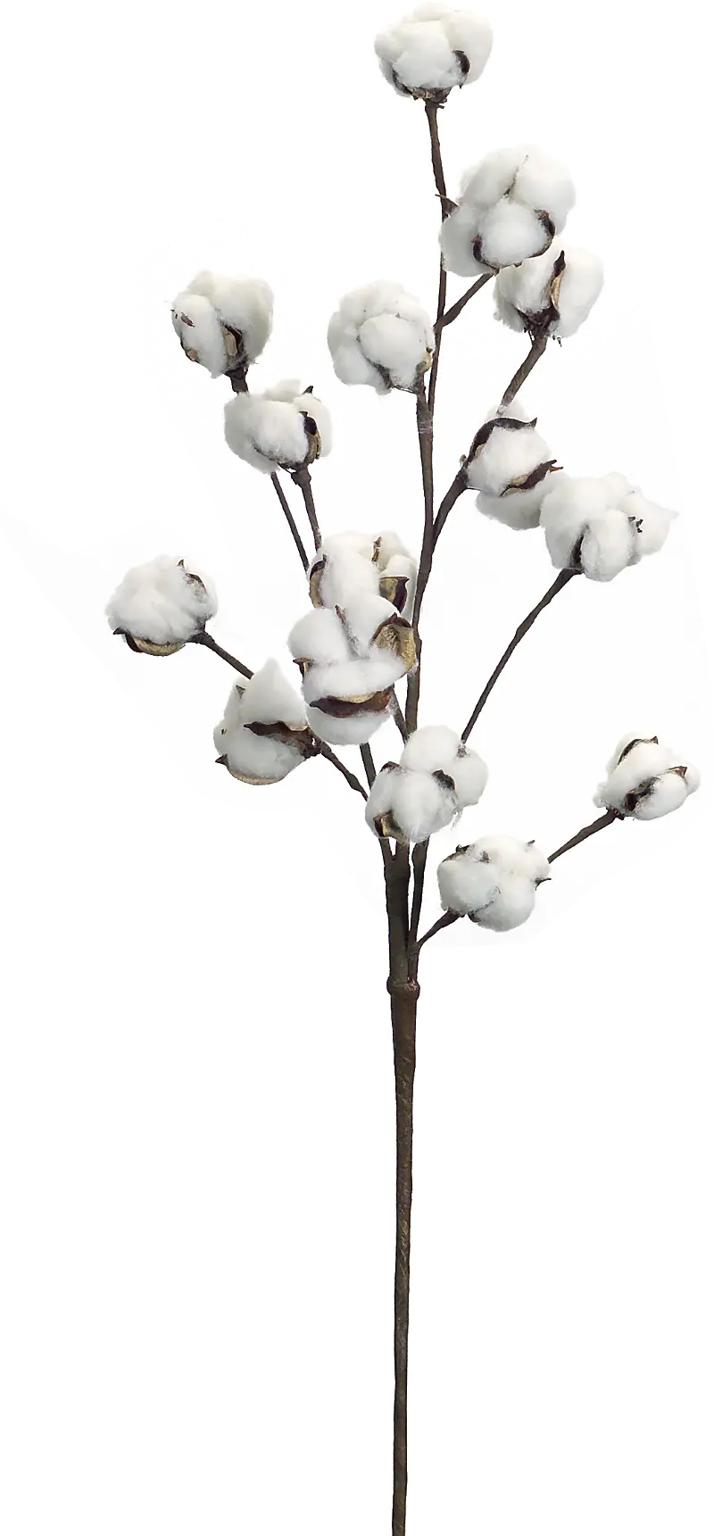 Faux Cotton Branch Stem Spray for Arrangement