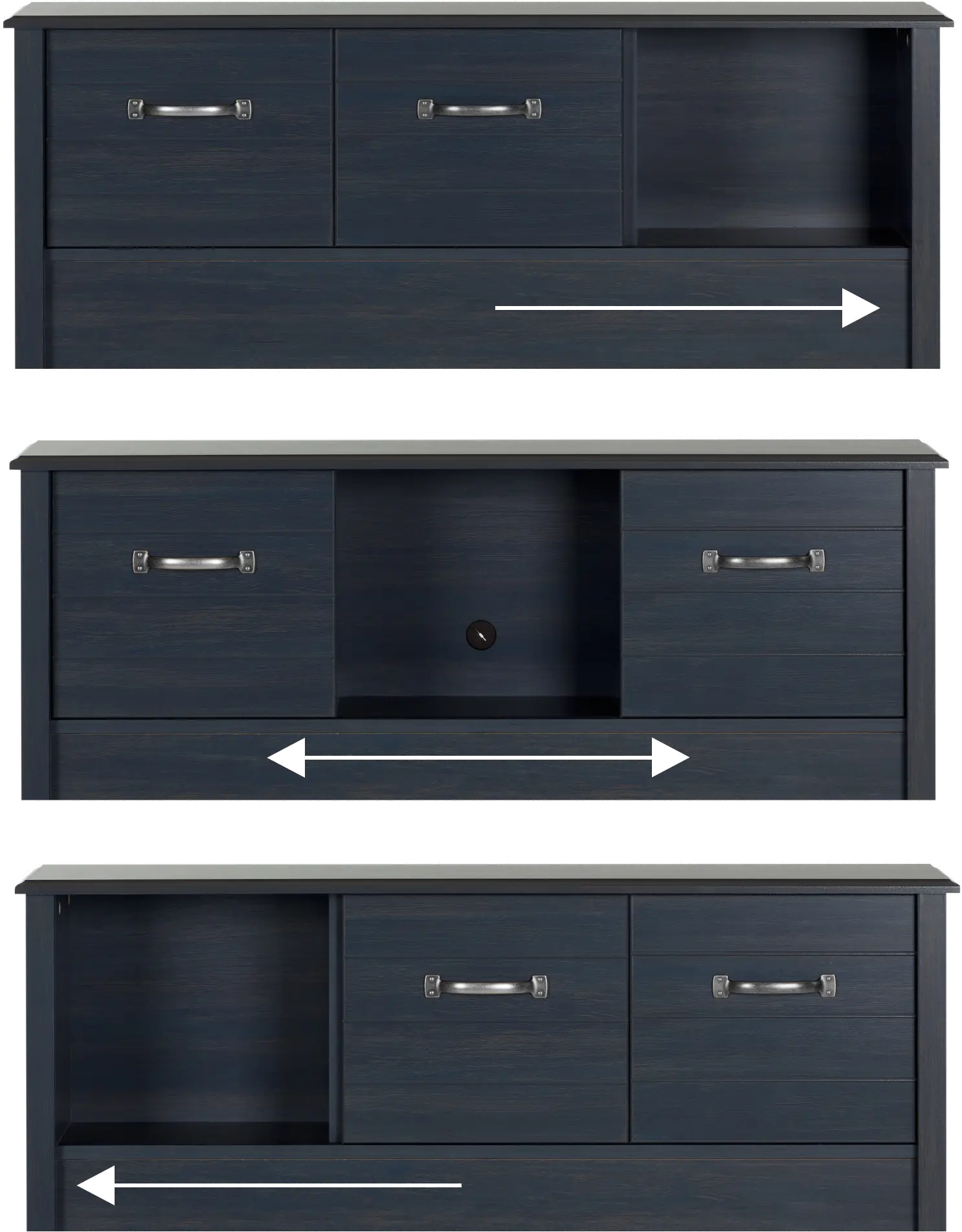 10360 Ulysses Blue Twin Bookcase Headboard - South Shore-3
