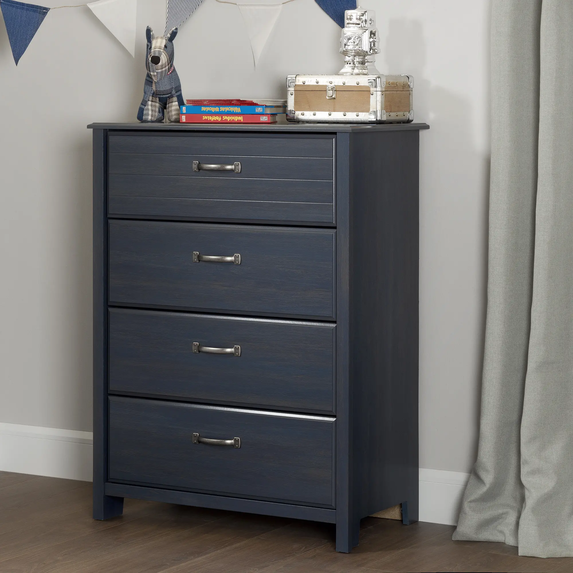 10362 Ulysses Blue 4-Drawer Chest - South Shore-2