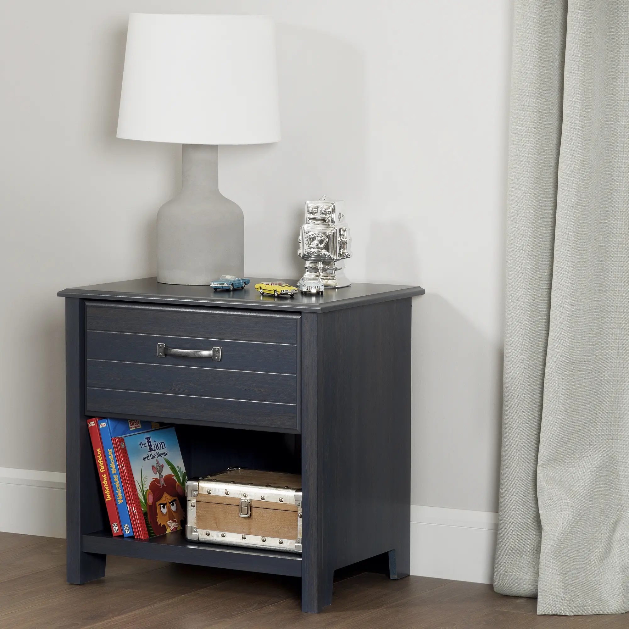 10363 Ulysses Blue 1-Drawer Nightstand - South Shore-2