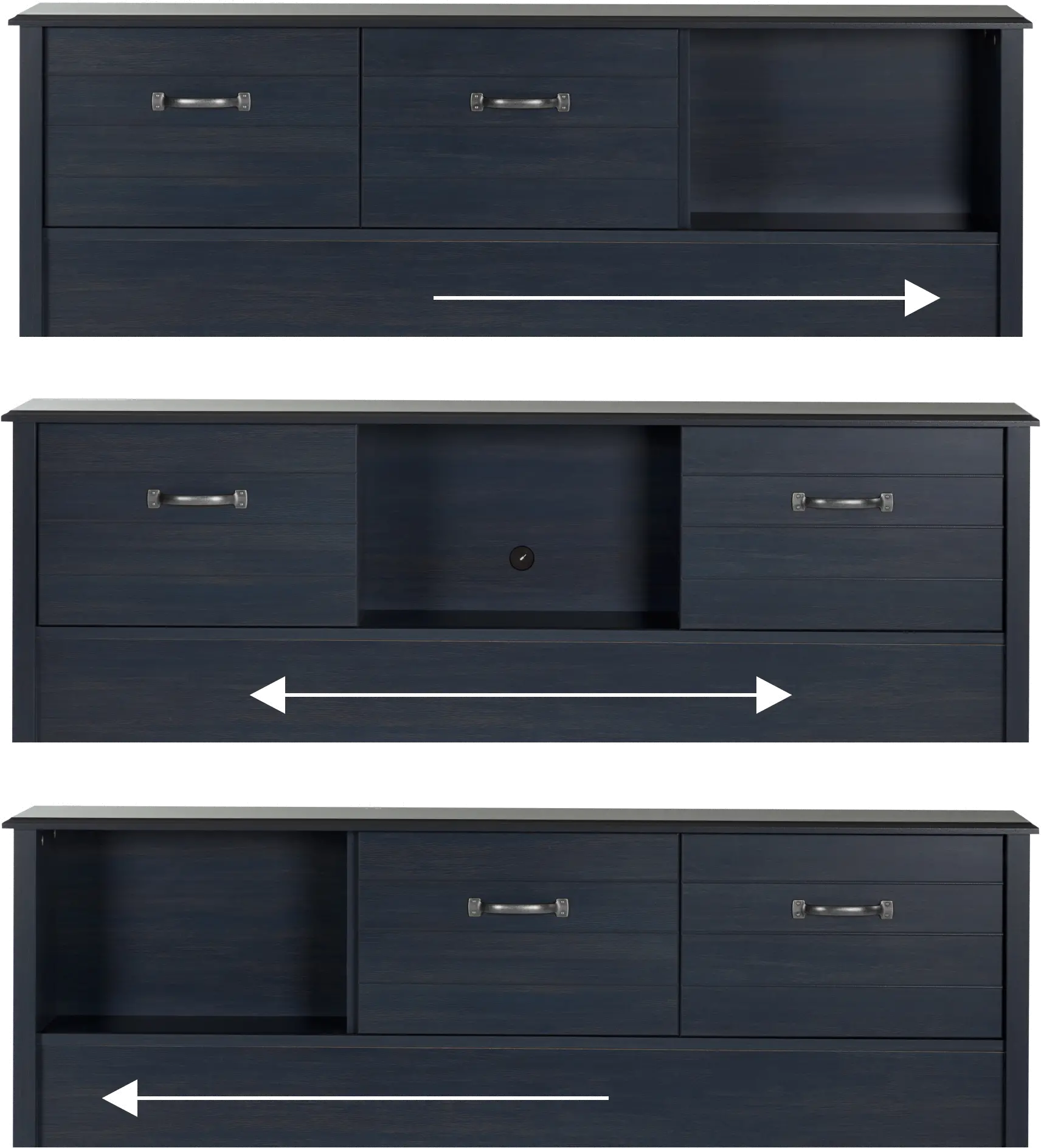 10365 Ulysses Blue Full Bookcase Headboard - South Shore-4