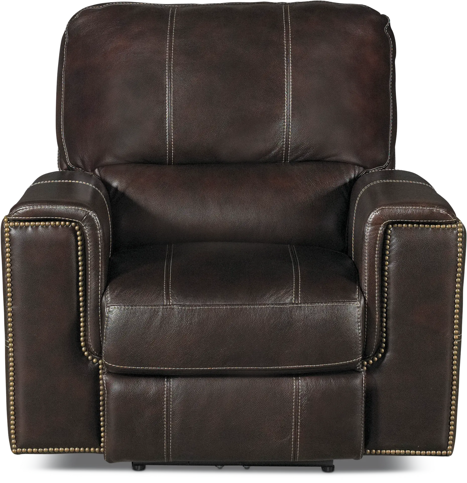 Slinger Clydesdale Dark Brown Leather-Match Power Recliner-1