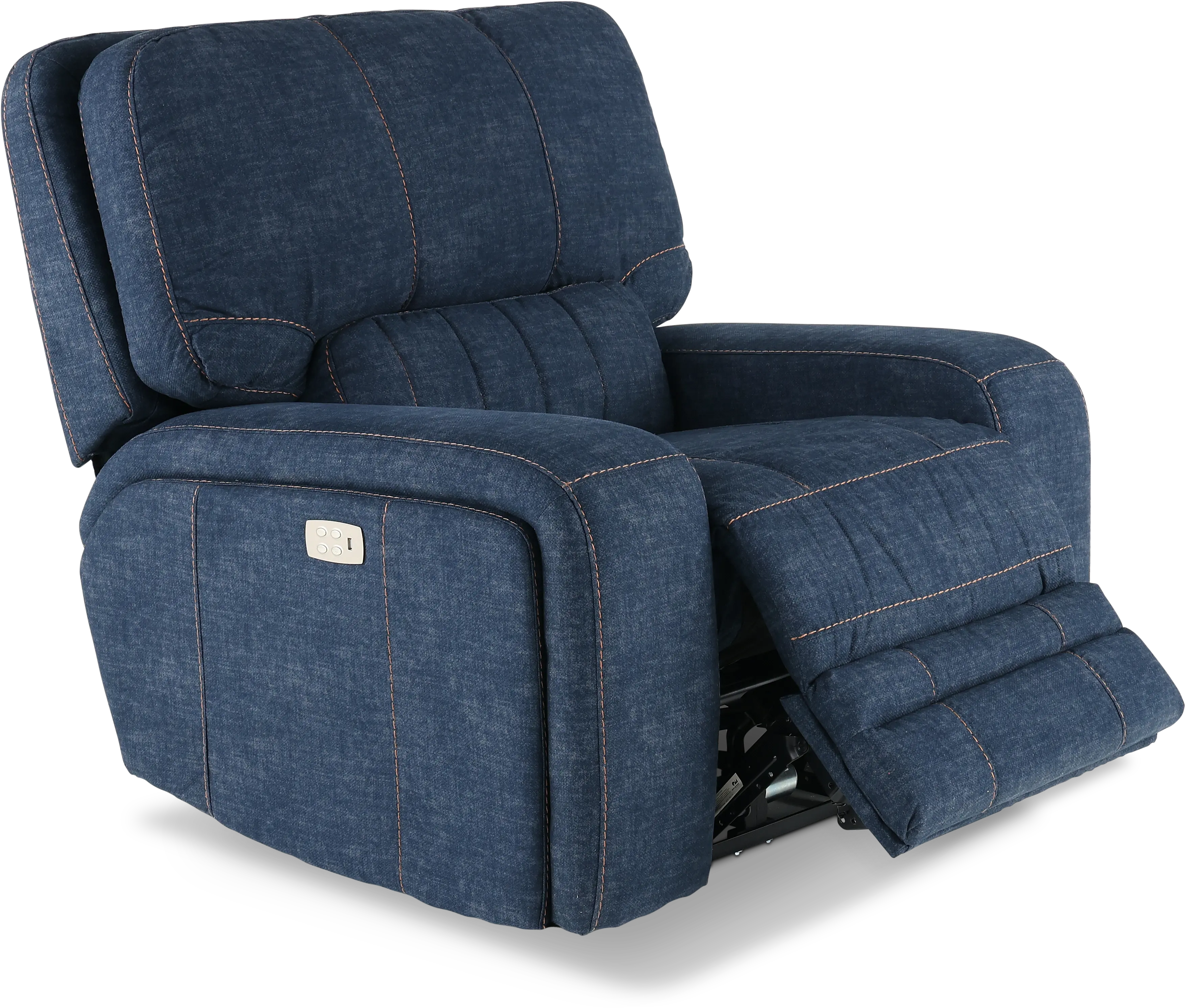 Rock Quarry Indigo Blue Power Recliner-3