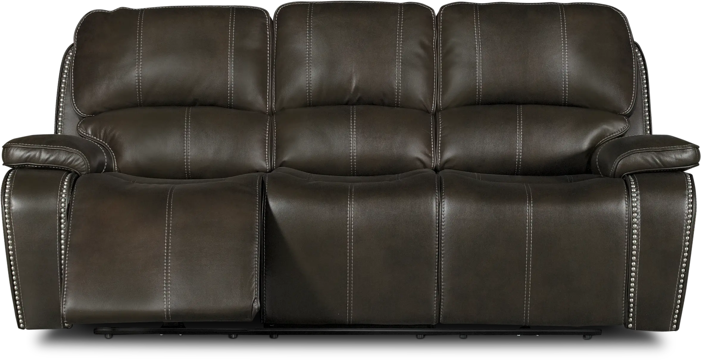 Jamestown Midnight Brown Manual Reclining Sofa-1