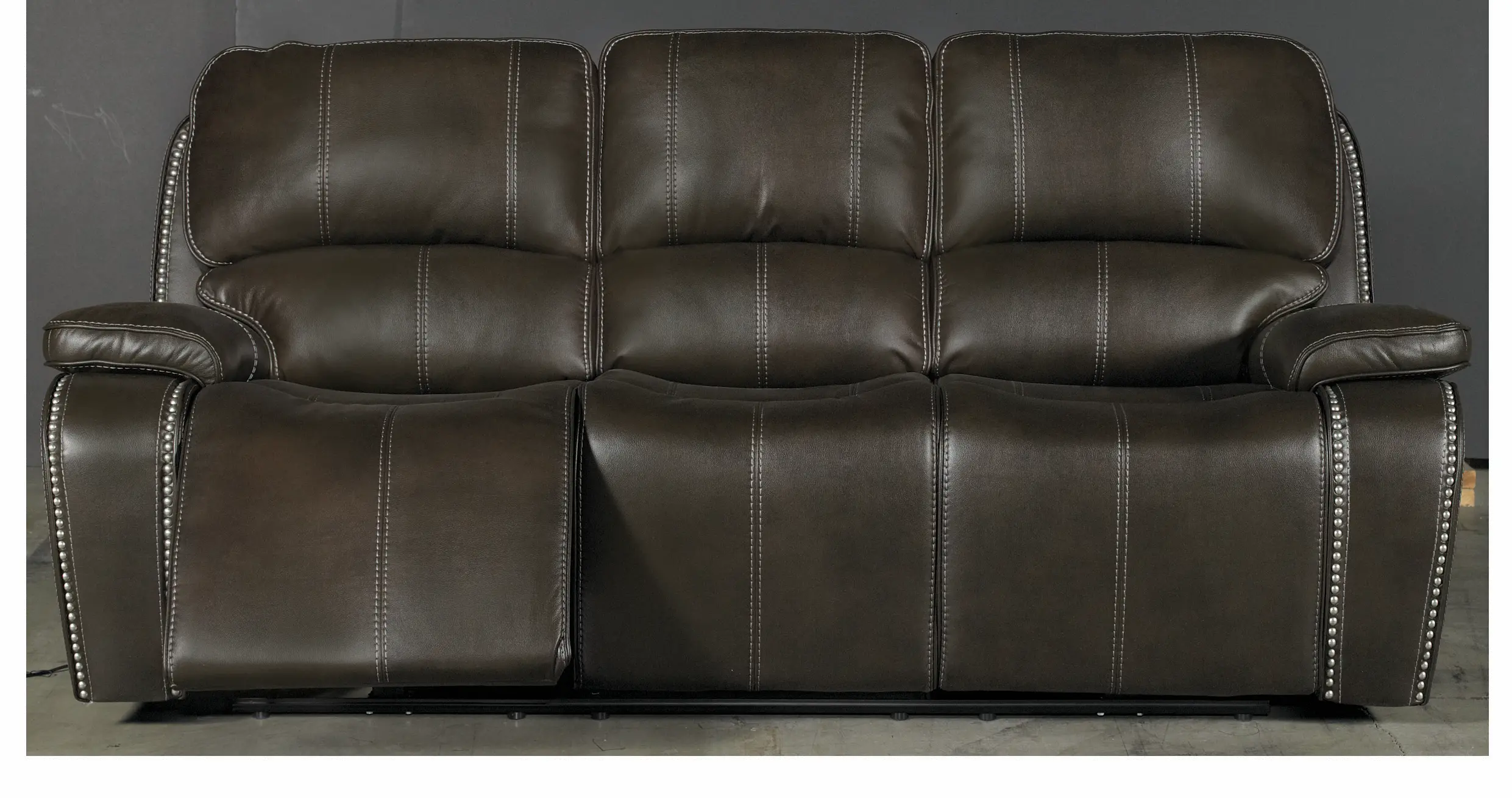 Jamestown Midnight Brown Manual Reclining Sofa-2