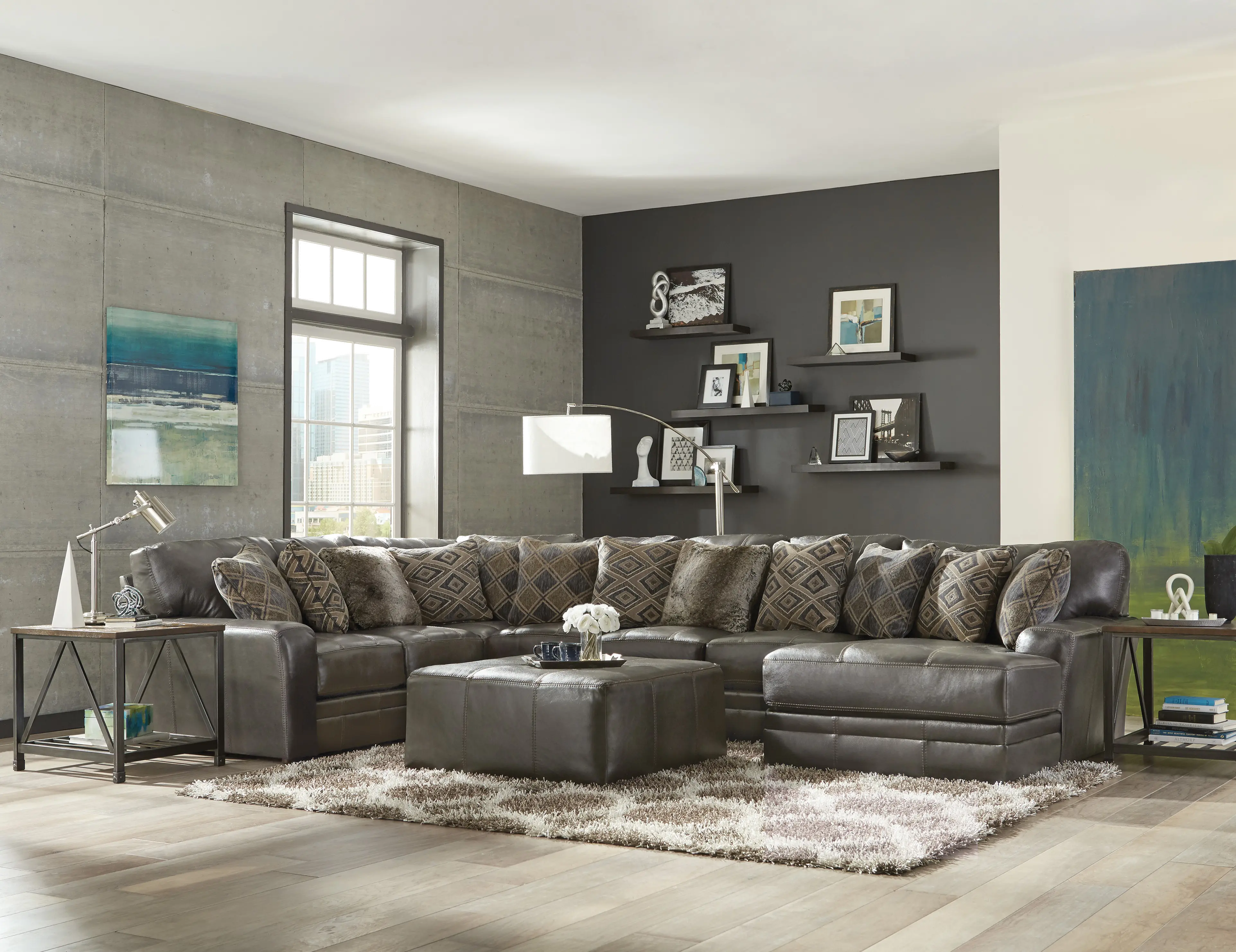 5PC/4378/DENALI/OPT1 Denali Steel Gray 5 Piece Sectional-2