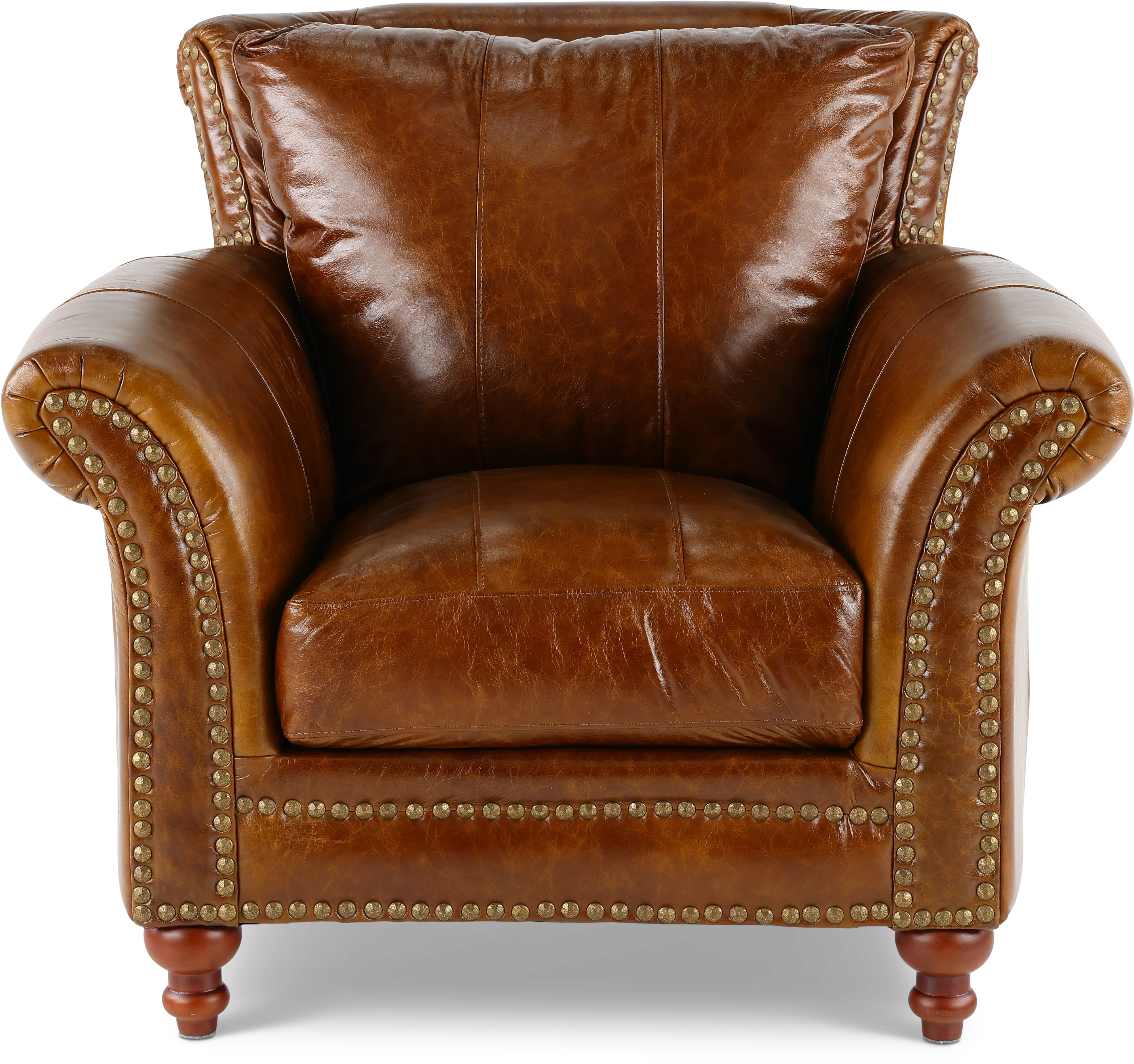 Butler Brown Leather Chair-1