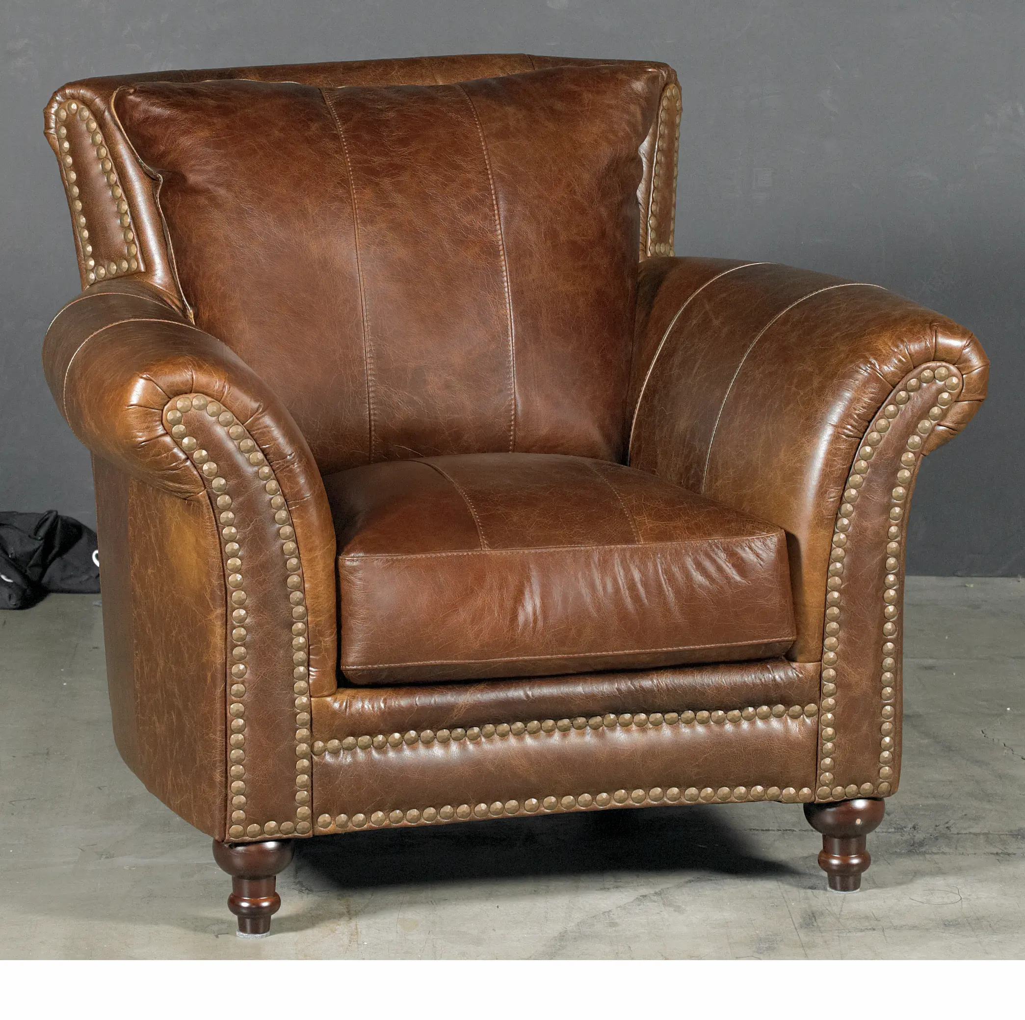 Butler Brown Leather Chair-10