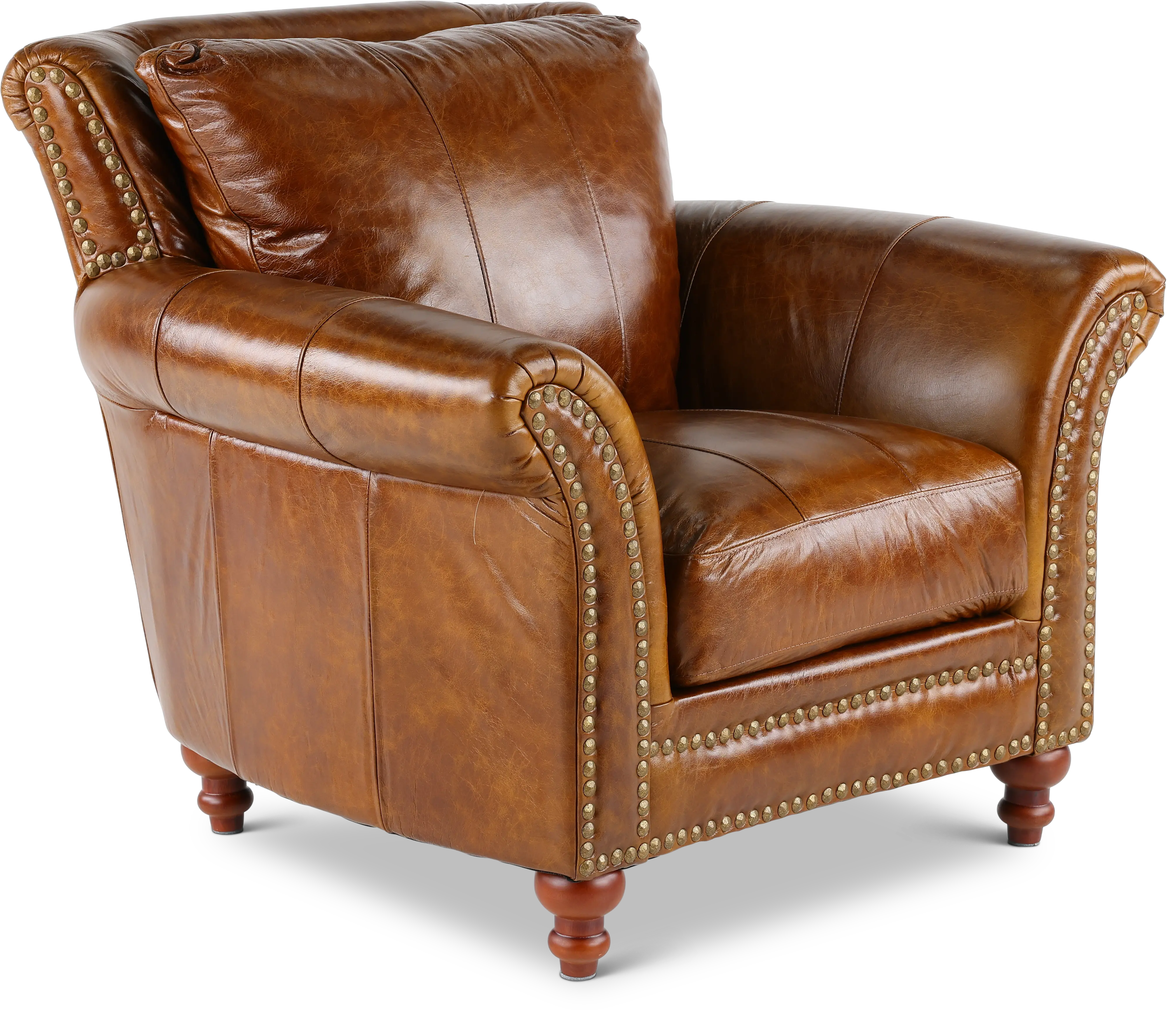 Butler Brown Leather Chair-4