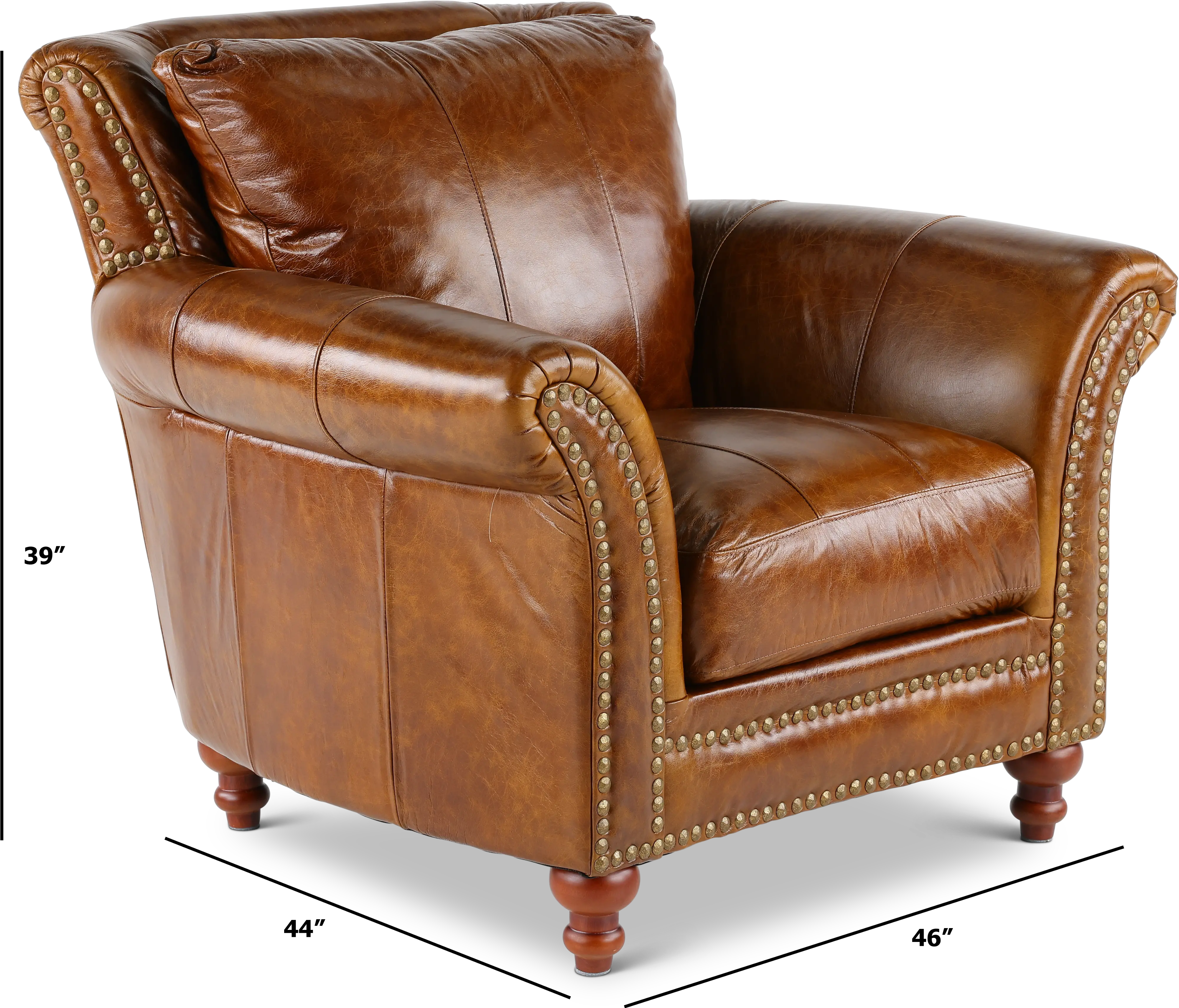 Butler Brown Leather Chair-6