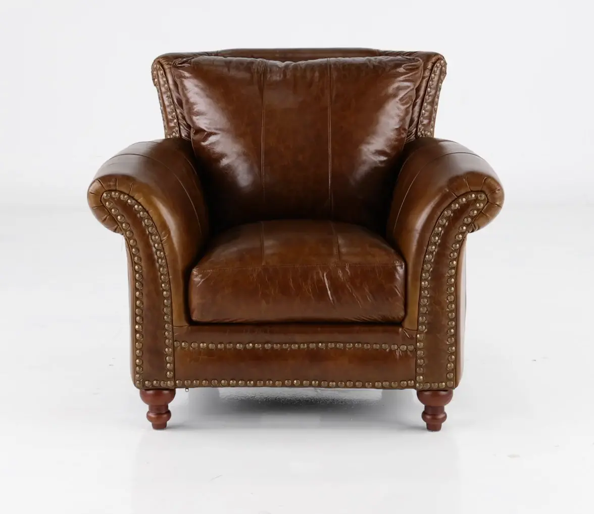 Butler Brown Leather Chair-9