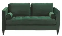 5552021 Magnolia Home Furniture Emerald Green Velvet Loveseat - Dapper