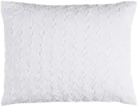White Standard Sham - Carly Bedding Collection