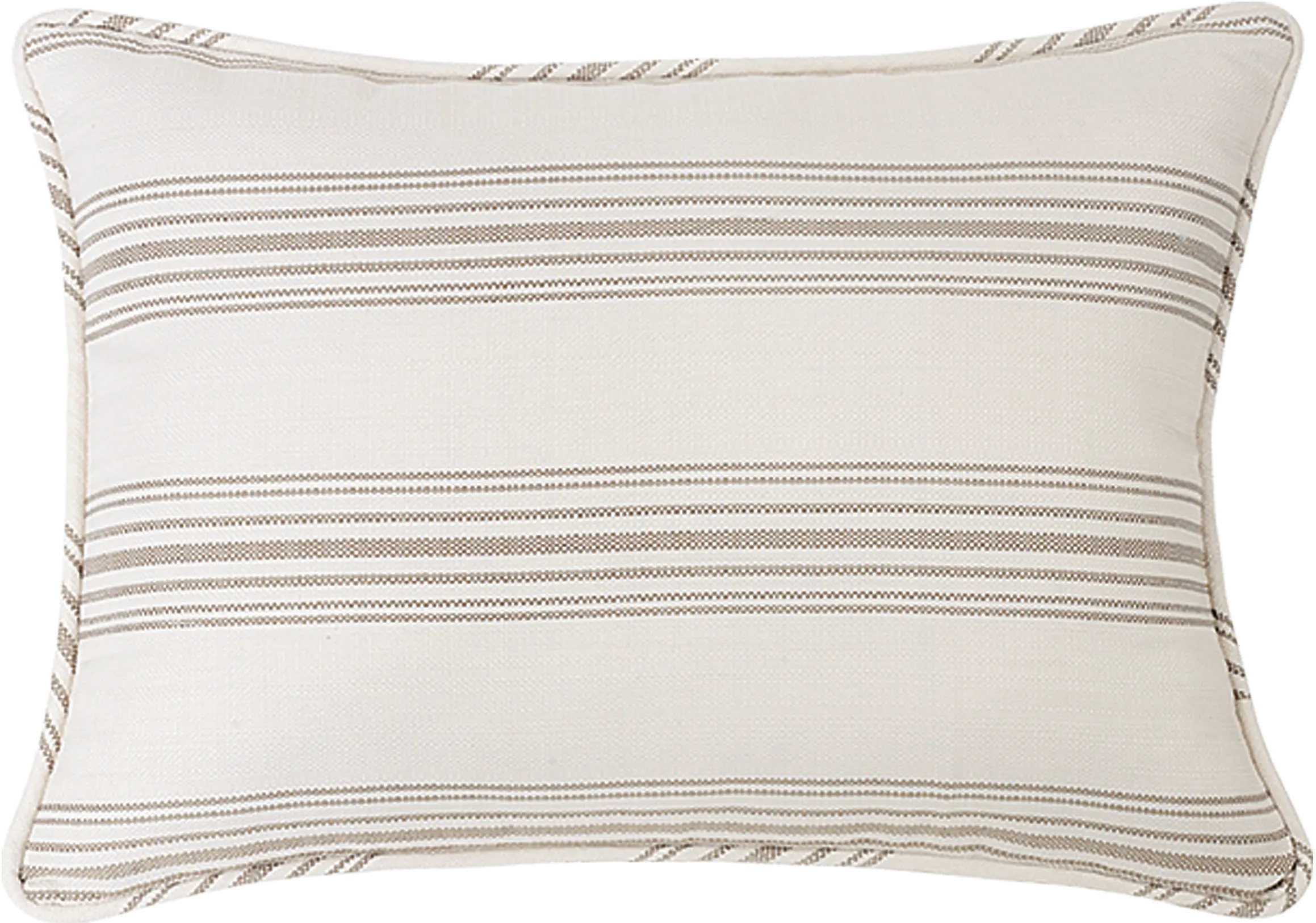 Taupe Ticking Stripe Standard Sham-1