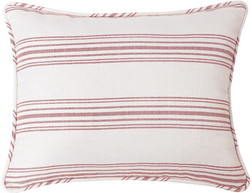 Red Ticking Stripe Standard Sham-1