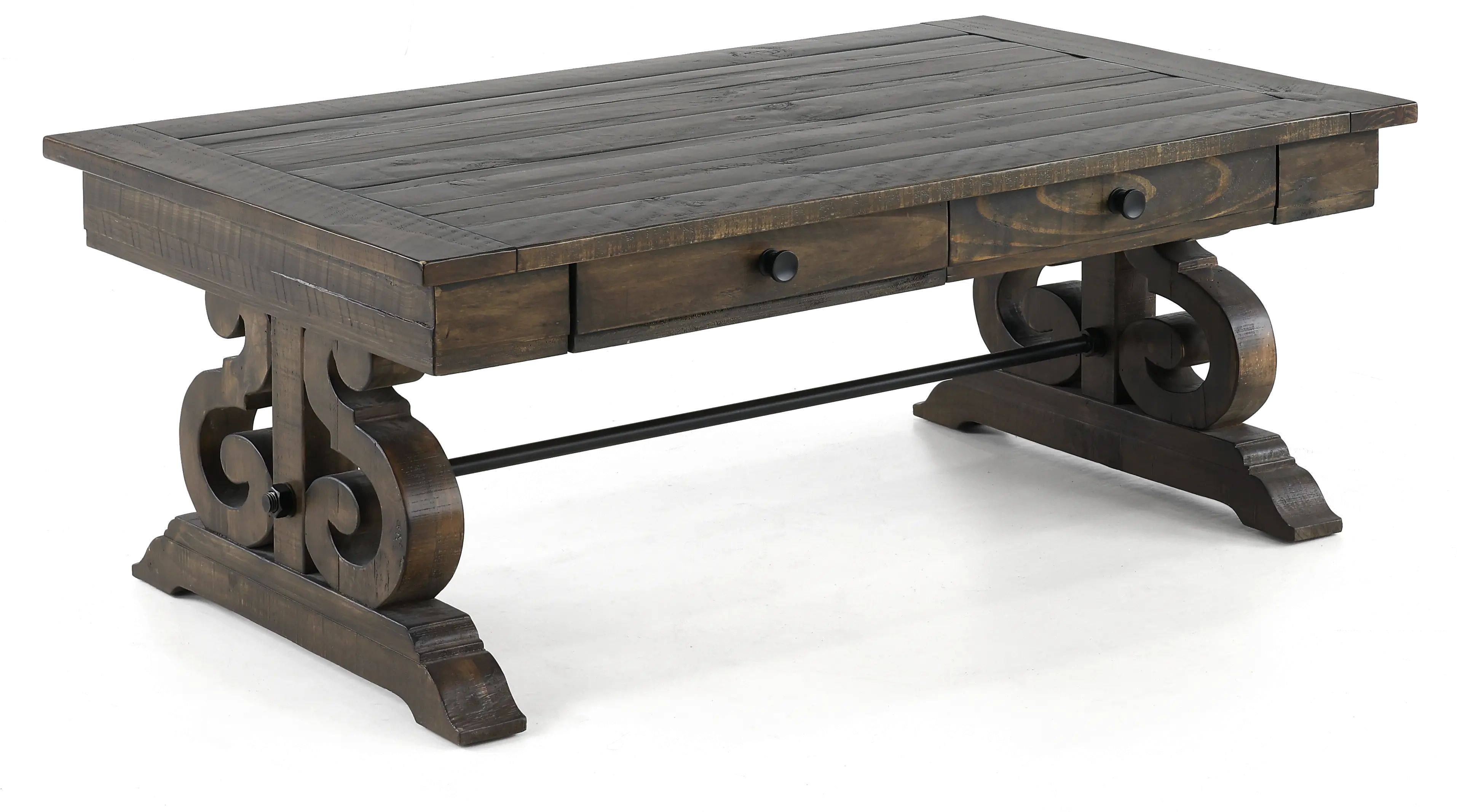 Ballamy Weathered Pine Coffee Table-2