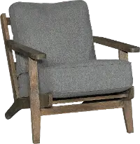 Metro Contemporary Graphite Gray Accent Chair