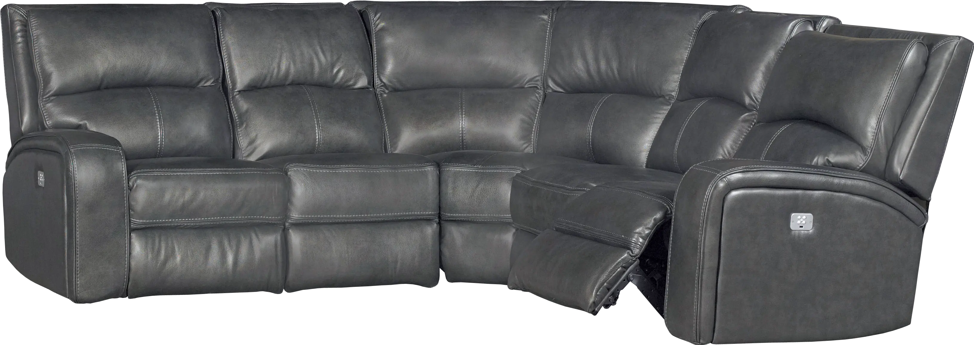 Megan Gray 5 Piece Power Reclining Sectional-1
