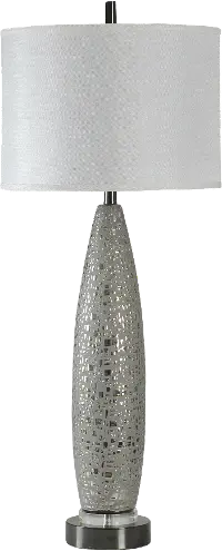 Metallic Ceramic Table Lamp with Acrylic Base